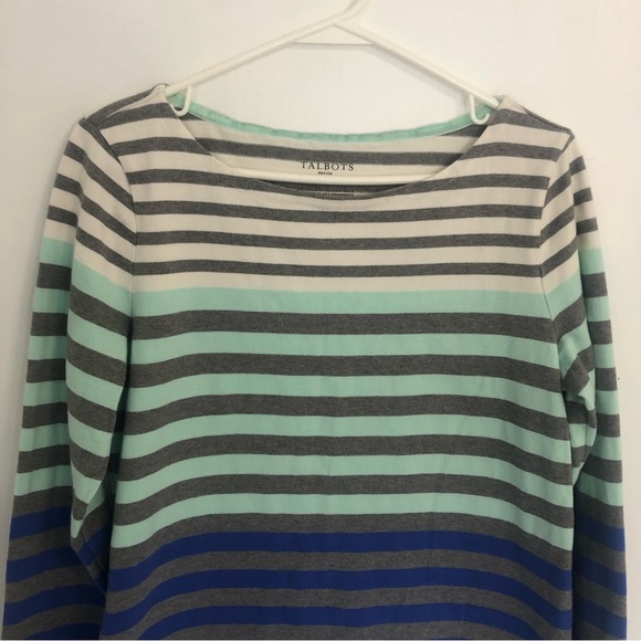 Talbots Women’s Striped Sweater Size Mp (Petite) - Picture 2 of 11